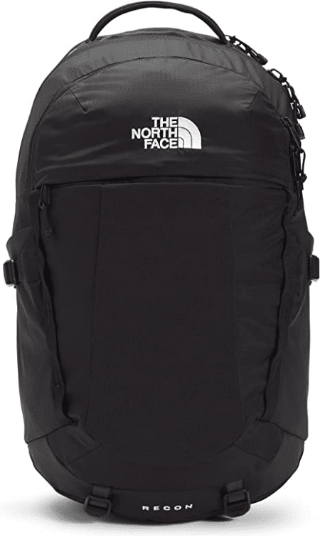 north face recon backpack in black